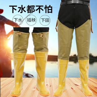 大码农田插秧鞋软底稻田鞋袜过膝长筒栽秧水鞋男中筒秧田靴鞋裤袜