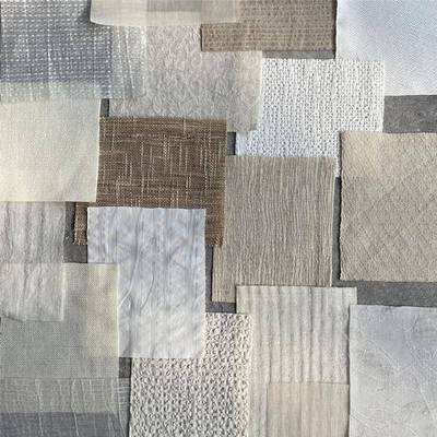 未完成自然KQZ原本米色白乳DIY布料白肌理盐系纯白侘寂装饰丝麻粗