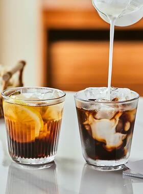 钢ROUPA罗派AAAAA玻化杯创意锤纹彩色贝威士忌商用西水杯璃牛奶果