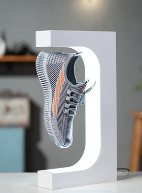 磁悬浮鞋子展示架摆件展示台广告展示装置创意鞋架展会橱窗陈列架