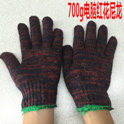 劳保手套 耐磨工作劳动工地工人劳工薄款修车加厚防滑纯棉纱 手套
