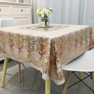 正方形桌布防水防烫防油免洗八仙桌台布欧式PVC塑料茶几桌盖布