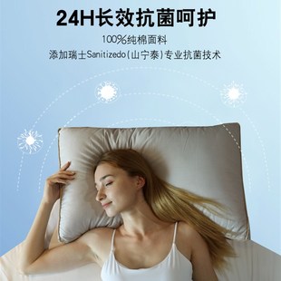 全季五星级酒店同款枕头汉庭桔子专用零压护颈椎助睡眠低枕芯一对