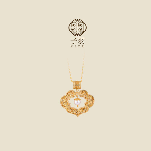 非遗花丝龙凤呈祥平安锁