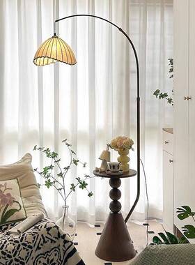 中古风柚子体落地灯客沙厅发边置物茶几一落复古79293卧室床头柜