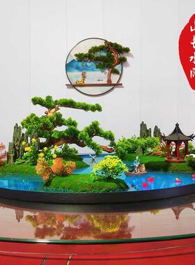 现代简约餐桌转盘仿真花摆件