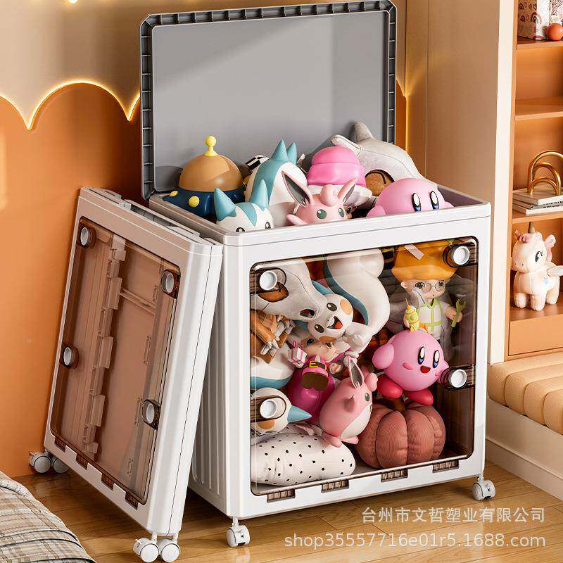 衣服收纳箱免装可折叠卧室无品牌/衣物被大子收纳安柜容量翻盖整