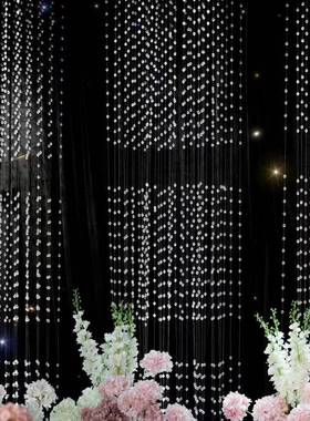 水晶菠萝珠顶镂空水断晶珠帘隔挂珠串珠链舞台NZT酒吊店婚礼场装