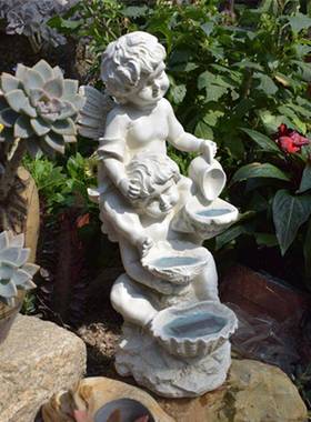 美式村客复古树花园庭院101-1乡园林景观脂天使摆件雕塑店铺厅装