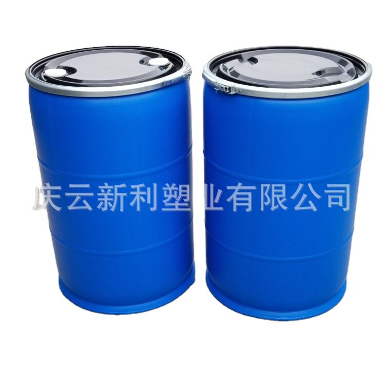 带盖200L美式法兰塑料桶