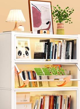 带SQJ门防尘书柜用钢制书架儿童落地学学生储物柜家铁收纳书本架