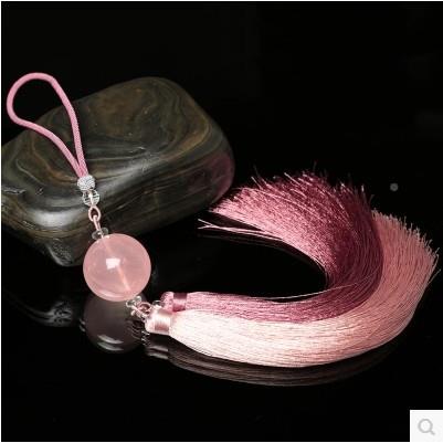 浩澜水晶高档然水晶紫92水晶天车球车挂饰车内挂件汽车装饰男女粉