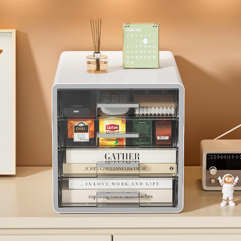 简约办面公桌文件收纳柜透明理可视大容层量整架**学生文具多储物