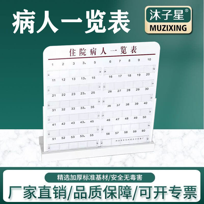 不锈钢一览表卡片住院病人一览表卡片台式挂式喷漆不锈钢一览表卡