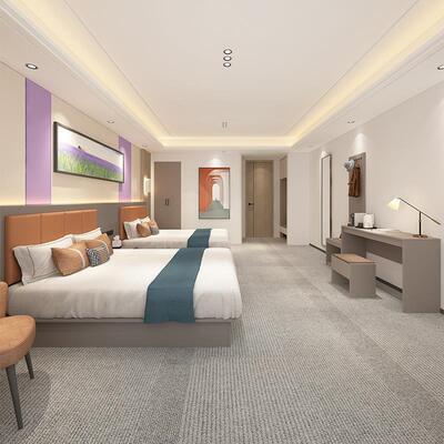 IBE连锁酒店床家具标套床箱简约现人代宾全馆民间宿单间公寓双床