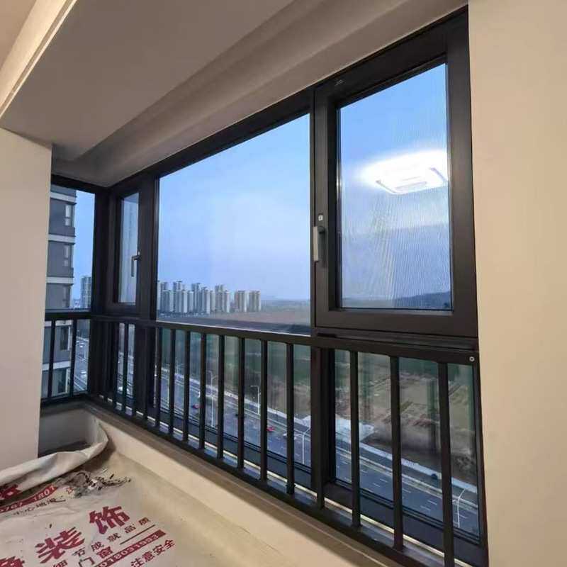 断桥铝合金门窗封阳台落地平开窗室内隔音隔热玻璃封窗别墅系统窗