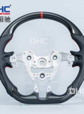 适用于现代伊兰特N/GT/I30N打孔仿碳纤维纹改装D形运动方向盘