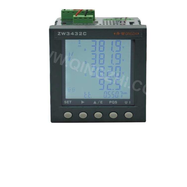 青智ZW3432C智能网络电力仪表 数字电参数表 三相电流电压盘装表