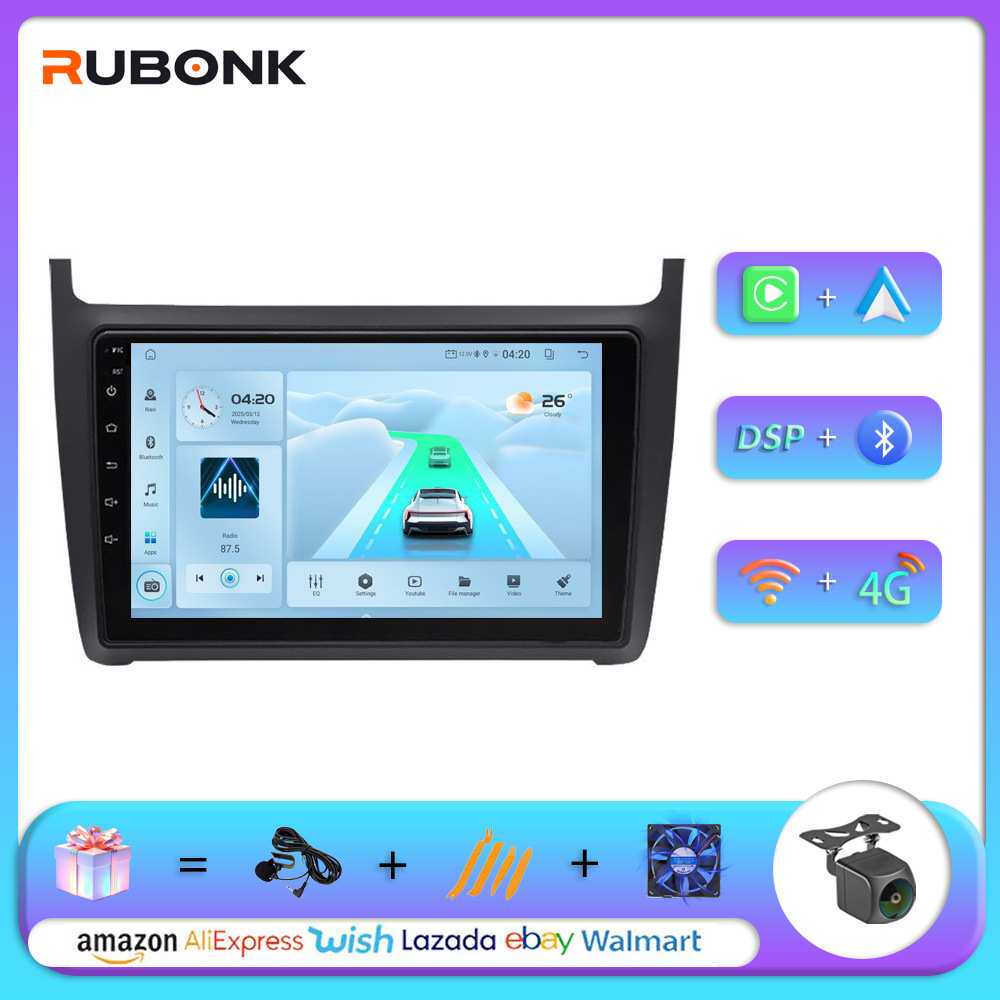 适用11-18款大众polo专用安卓大屏车载导航播放器蓝牙无线Carplay