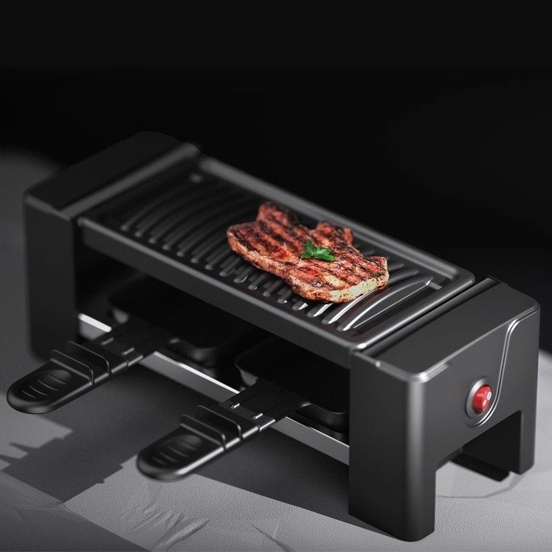 亨博烧烤炉家用无烟电烤炉电烤盘室内烤肉锅韩式烤肉盘电烤肉串机