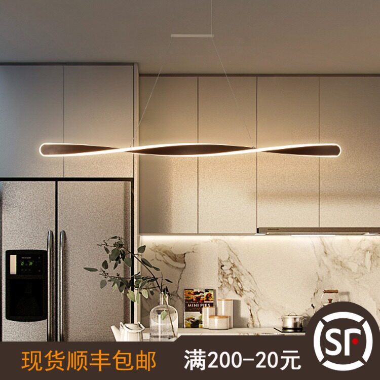 长条形吧台灯后现代简约创意餐厅吊灯北欧艺术极简个性办公室灯具