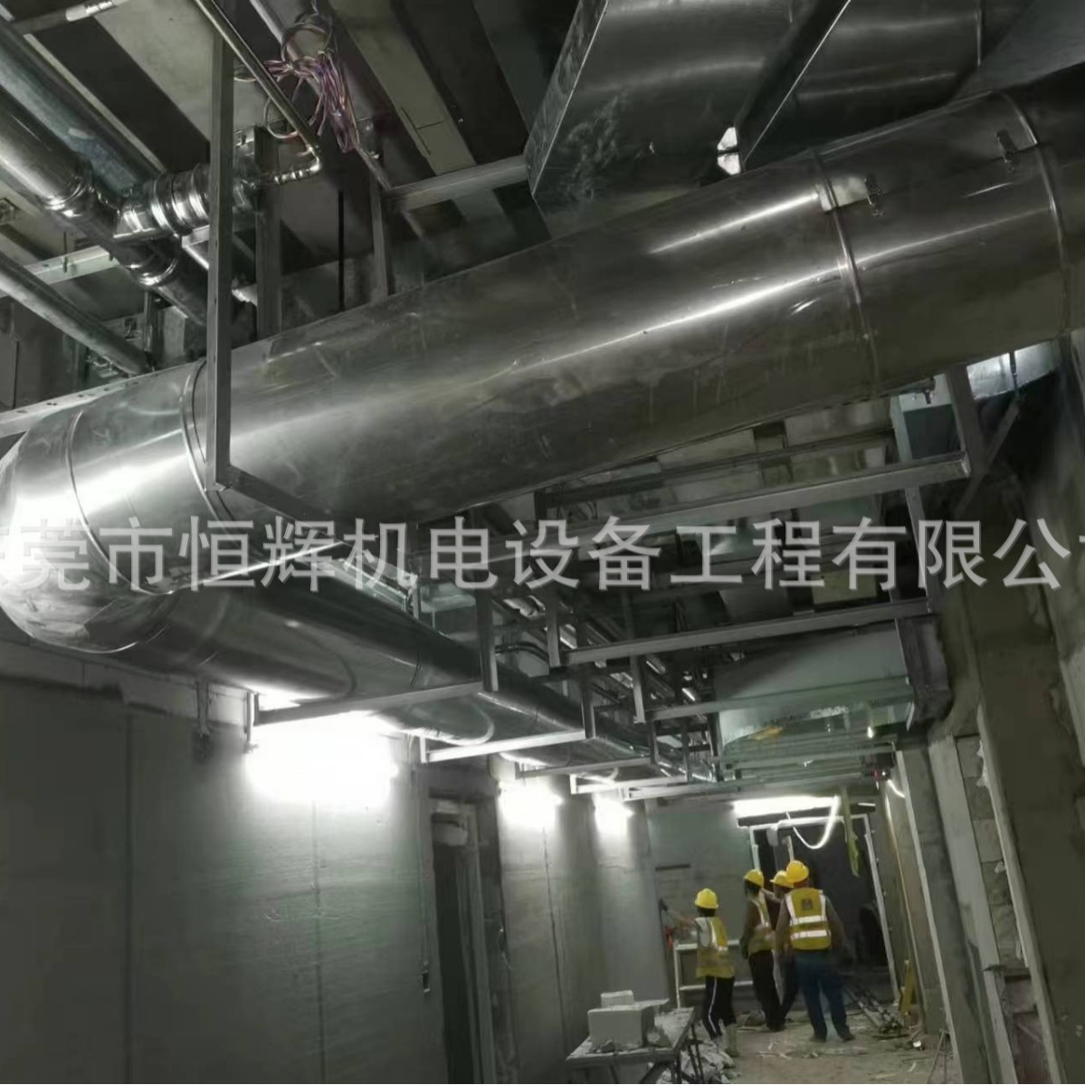 江门发电机房烟管烟囱304不锈板制作中间设伸缩节顶设防雨风帽