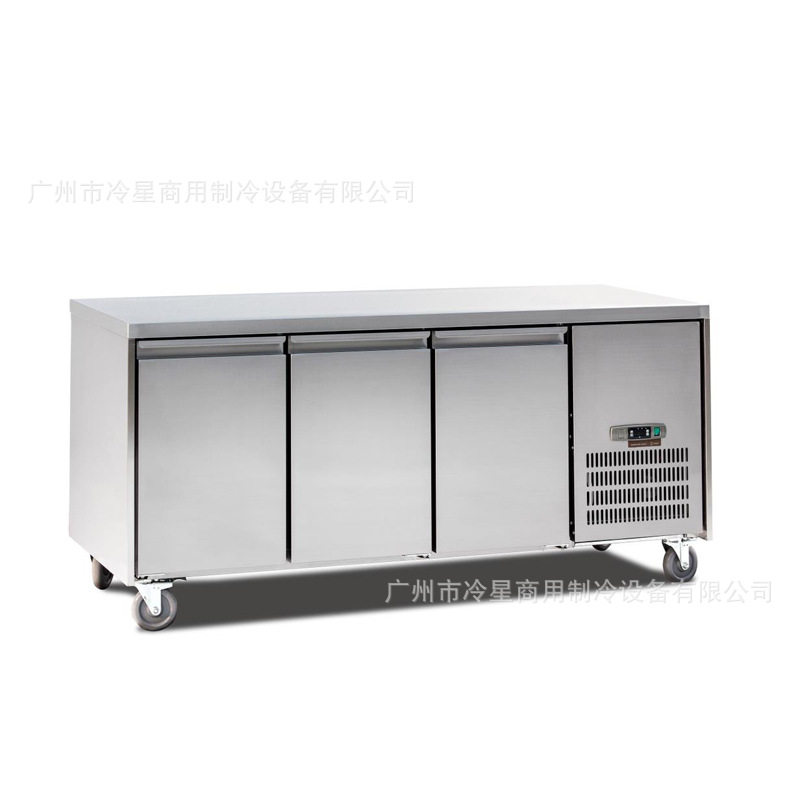 三门工作台风冷无霜抽拉式机组201不锈钢110V60hz船用冰箱