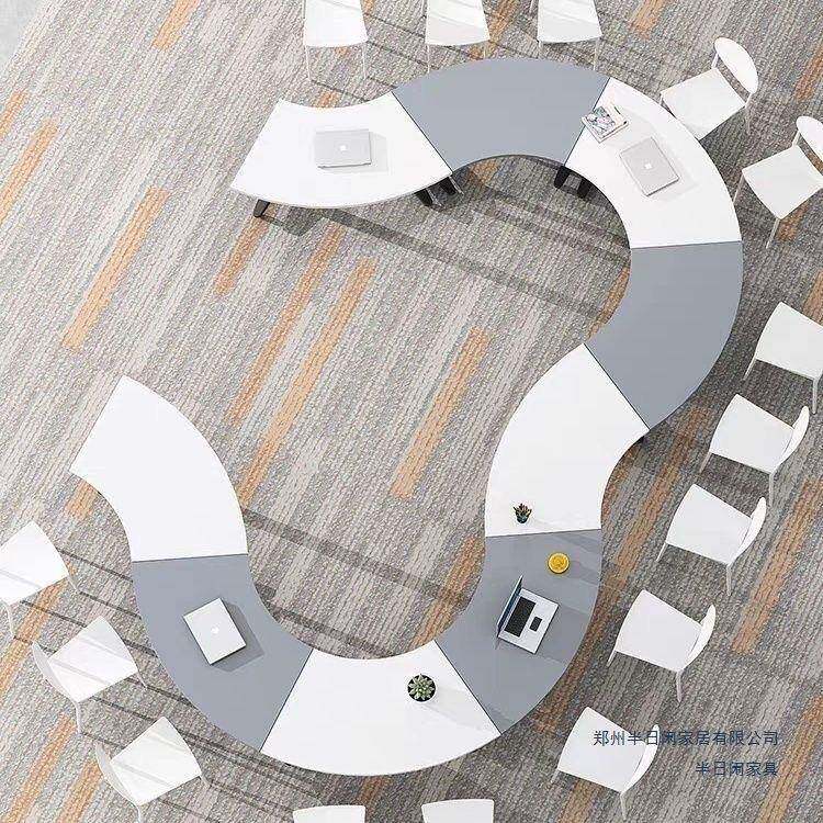 拼接桌椅组合洽谈桌办公桌会议桌移动形会议桌拼接办公桌洽谈桌