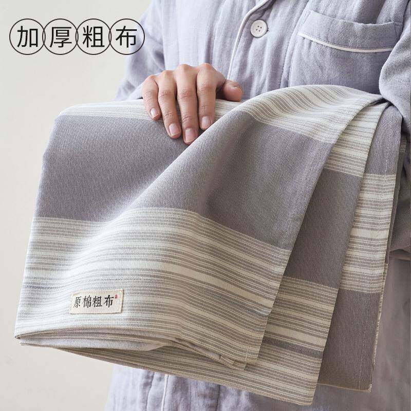 71TX冬季纯棉加厚老粗布床单单件100全棉布料棉麻被单枕套2三件套