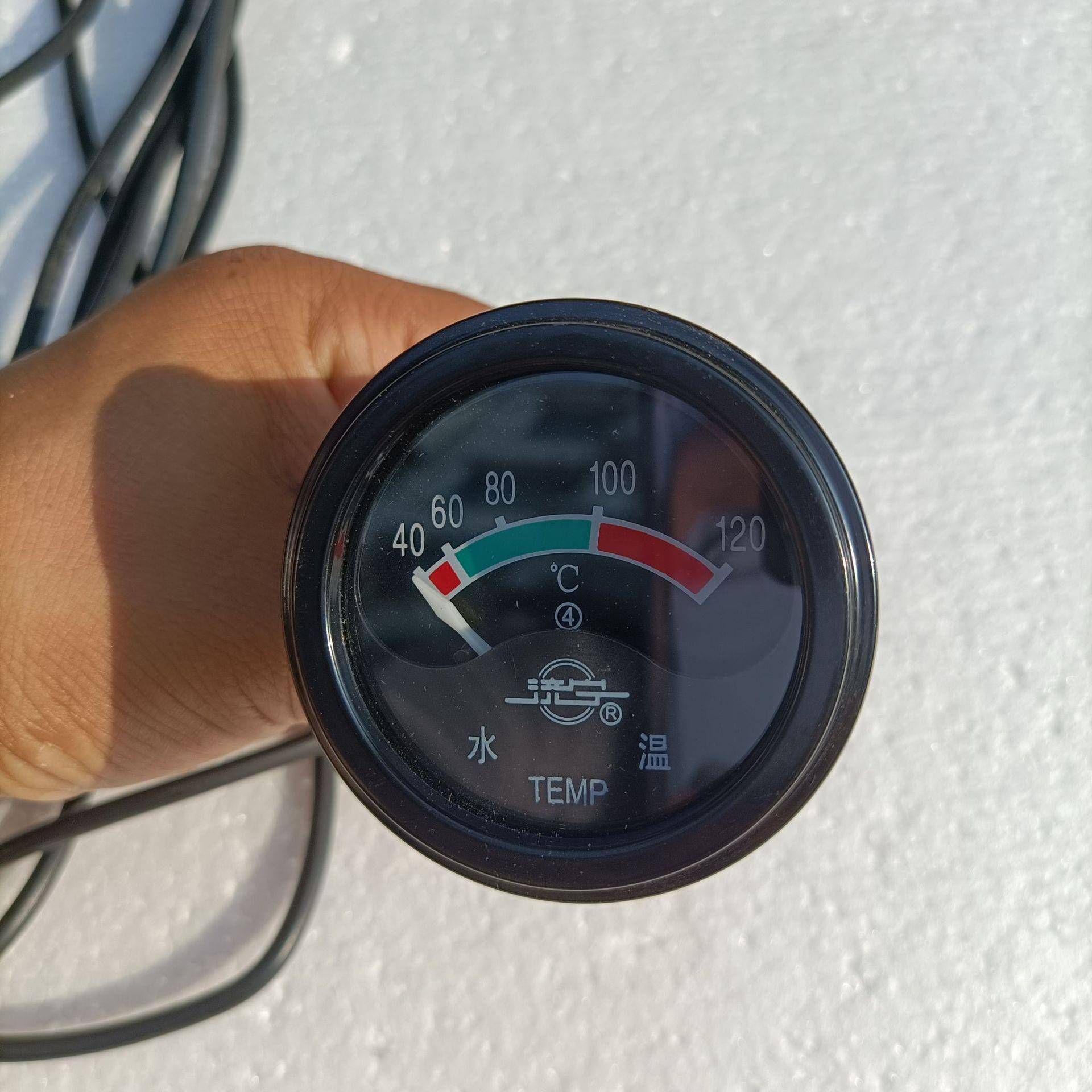 装载机铲车叉车挖机农用车直感式水温表指针水温表12V24V通用型