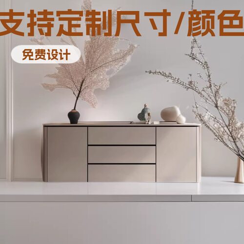 意式轻奢餐边柜 现代简约实木玄关柜 客厅靠墙储物收纳柜 卧室储