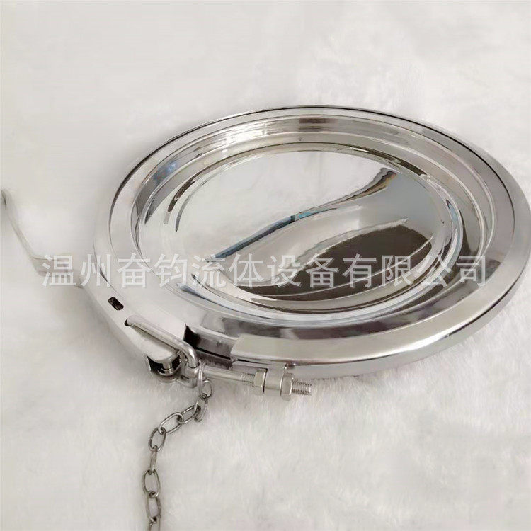 奋钧管件304/316不锈钢卡箍快开圆形人孔快拆圆形人孔
