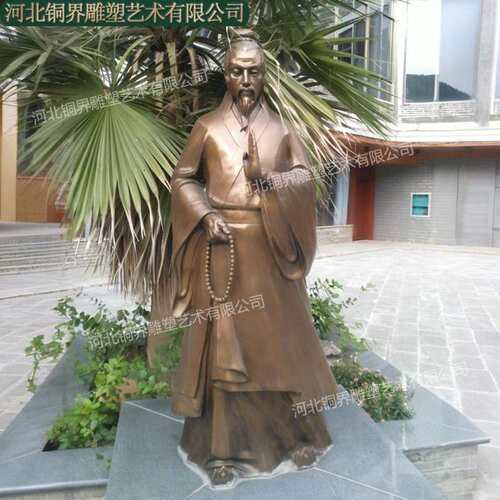 铸铜古代名人孔子孟子成吉思汗人物雕塑Bronze Statue Character