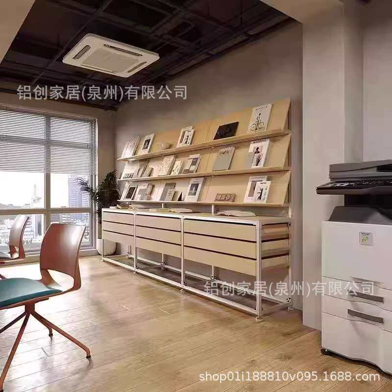 店铺货架展示架首饰桦木中岛展示柜架展览会抽屉柜铝型材创意展柜