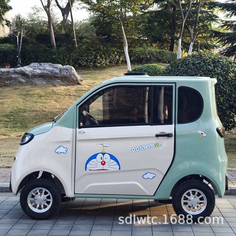 电动四轮汽车成人新能源代步油电两用接送孩子踏板车家用代步