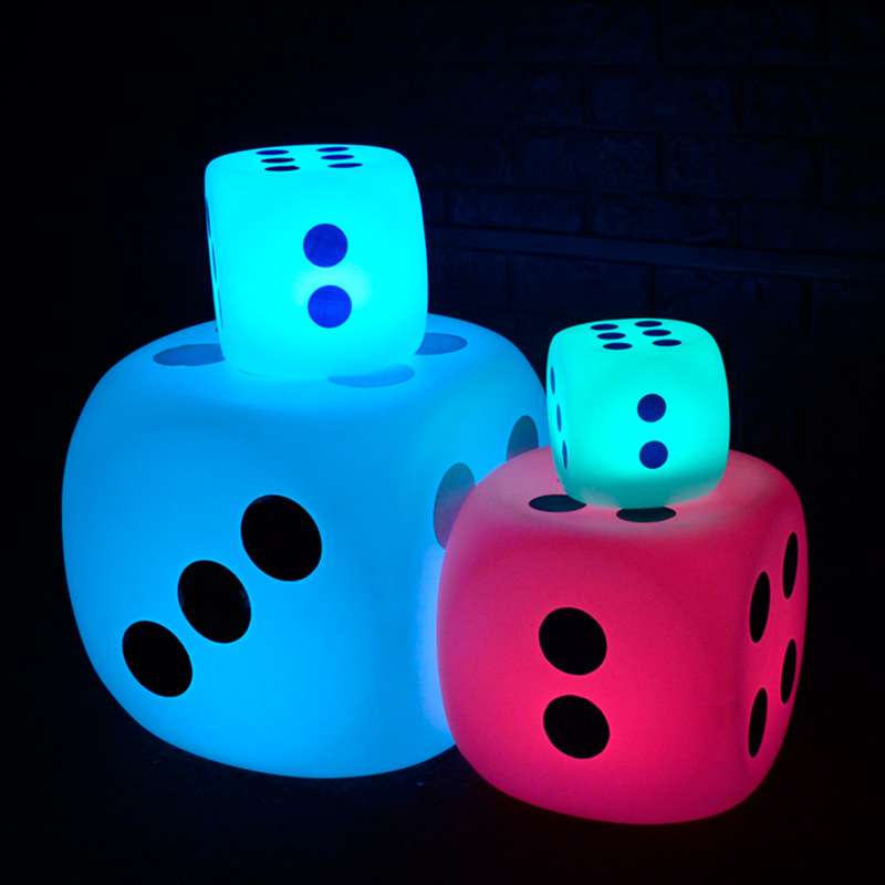 跨境 LED七彩发光防水骰子塞子凳子  LED Cube&Stool 创意发光