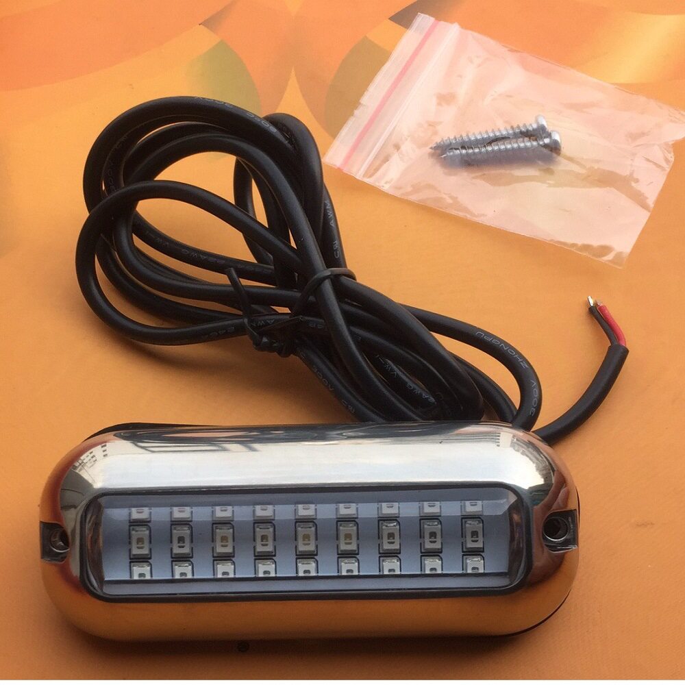 E019002 蓝光游艇船用LED 不锈钢316水底灯 蓝光