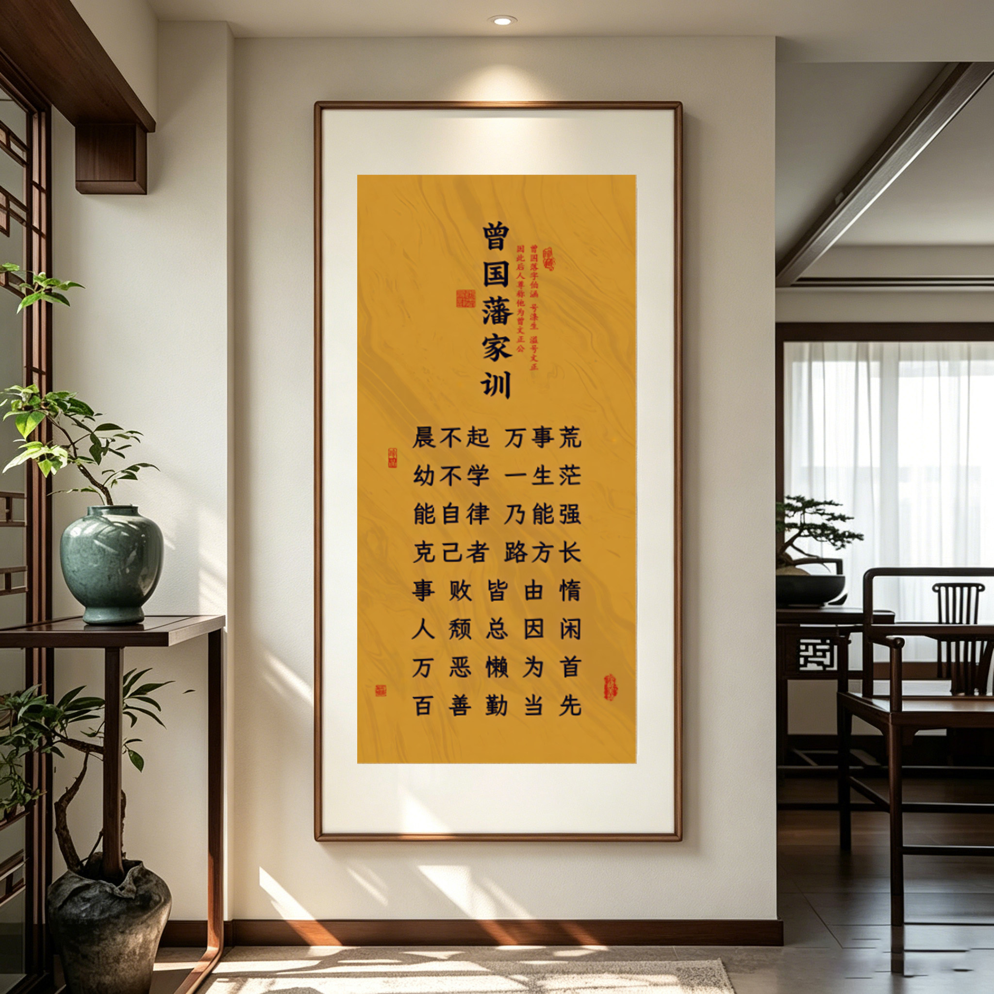 【包安装】曾国藩家训挂画高档图片
