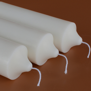 天然植物大豆蜡烛家用照明无烟味环保加粗款圆柱纯色白腊温馨晚餐