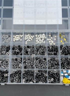 32种规格按键开关混合汽车遥控轻触按钮开关套件包盒贴片 620PCS