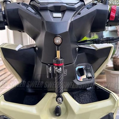 新款电动车踏板车车头改装加强钛尺方向阻尼器稳定器防摇摆减震器