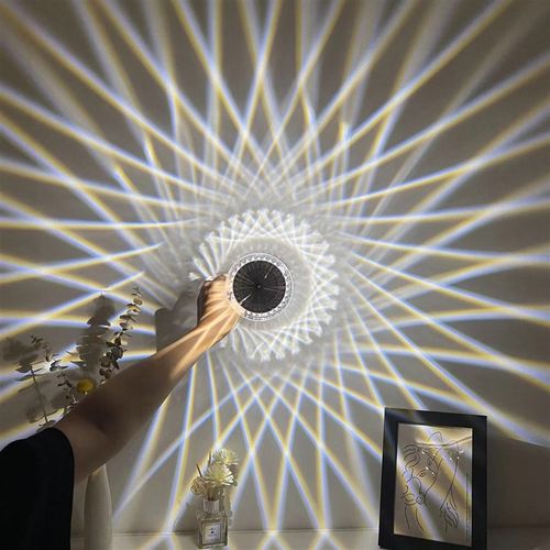 浪漫气氛充电触摸台灯高级感卧室餐桌氛围灯送礼线条投影灯水晶灯