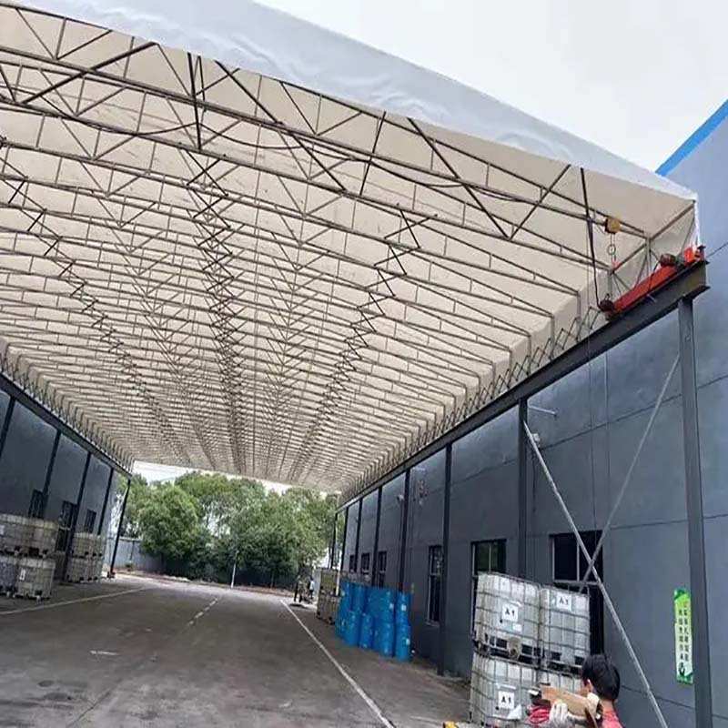 户外遮阳棚大型仓储物流折叠雨棚防雨布推拉棚雨棚加厚伸缩雨棚