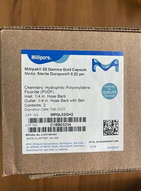 Millipore默克密理博纯水耗材配件Millipak40终端过滤器MPGL02GH2