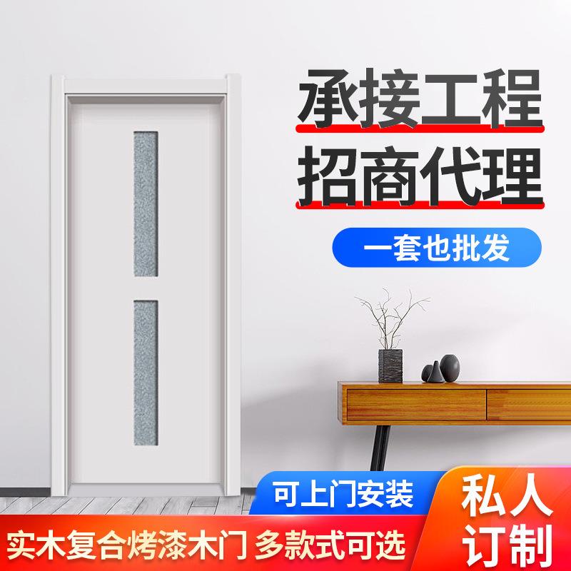 白色简约卧室推拉门 隔音手动推拉门 家用推拉门