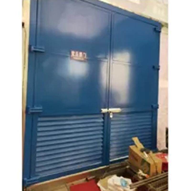 百叶窗钢质大门工业变压器门车间钢板大门仓库双开大门密封折叠门