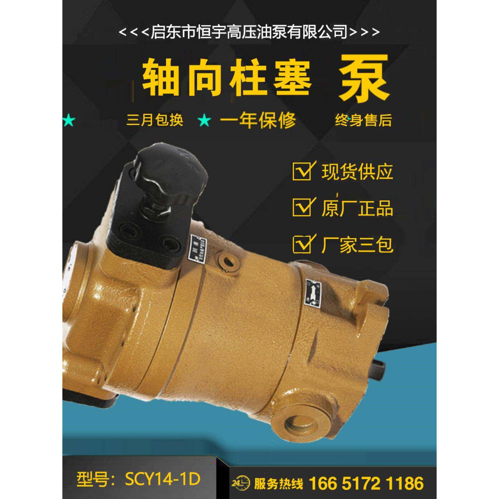 启东恒宇10/40/63/160SCY14-1D轴向柱塞泵电动高压油泵加压专用