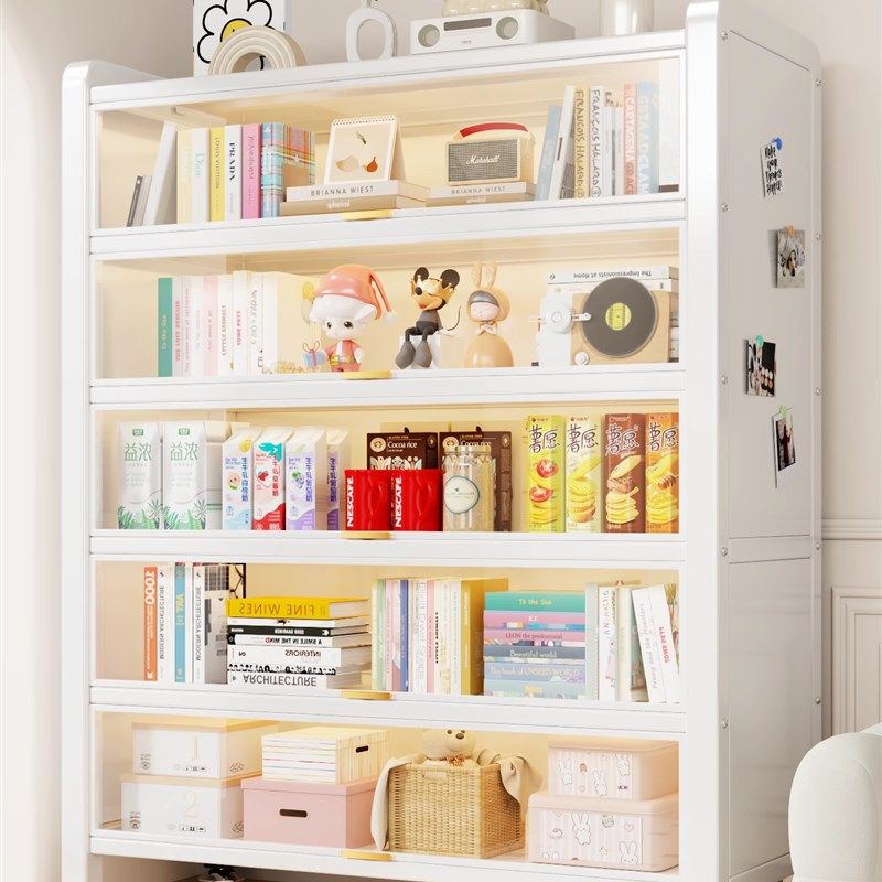 手办展示柜透明痛柜防尘模型摆件陈列柜带门储物柜收纳柜学生书柜