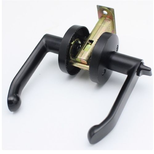 通用型三杆式球形锁黑色室内卧室门锁家用房间实木门锁门把手门锁