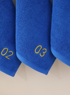 4d厨房专用毛巾酒店餐饮商用抹布厨师炒菜手布定制数字编号可定制